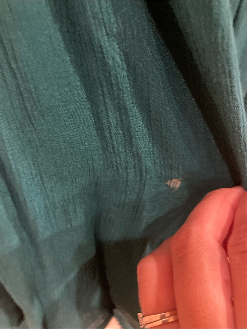 miami Teal Cold-Shoulder Spaghetti Strap Top - Picture 5 of 7